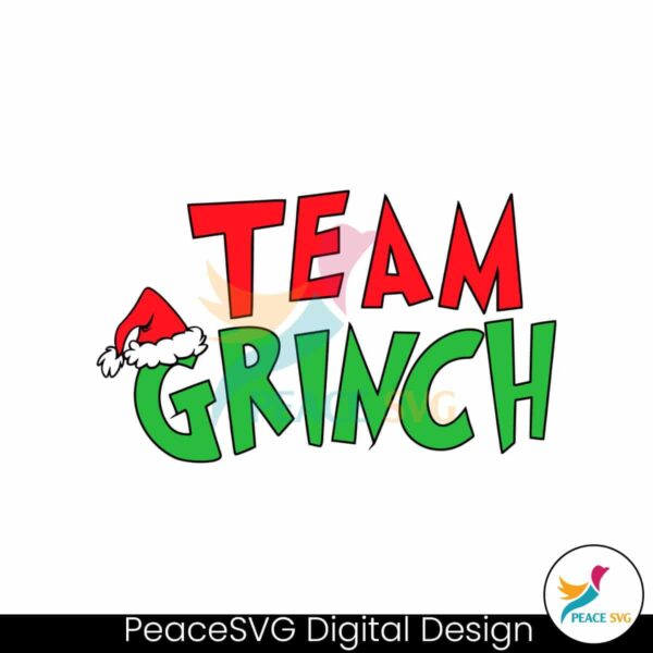 team-grinch-christmas-santa-hat-svg