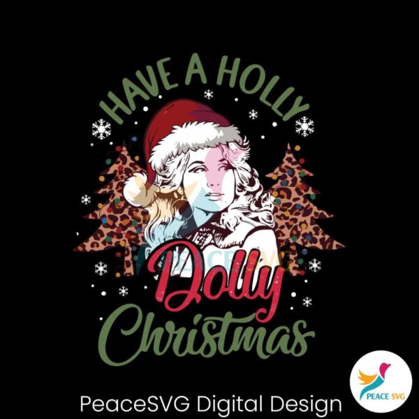 vintage-have-a-holly-dolly-christmas-svg