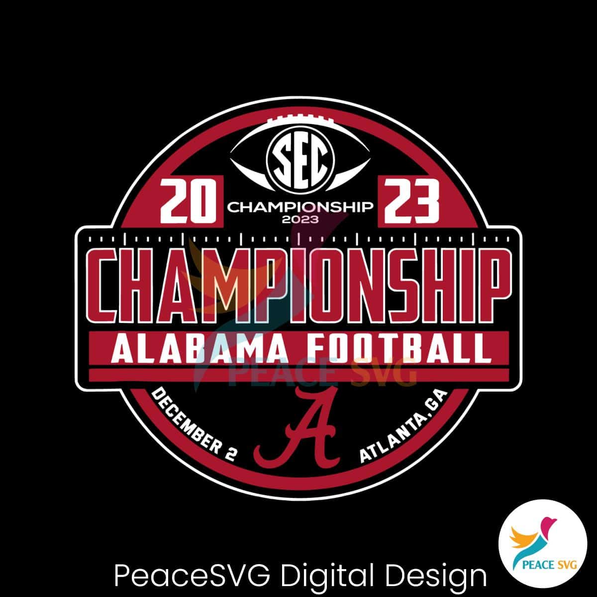 Alabama Crimson Tide SEC Championship 2023 SVG
