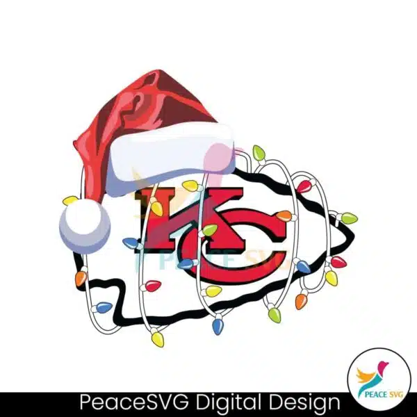 chiefs-with-santa-hat-and-christmas-light-svg