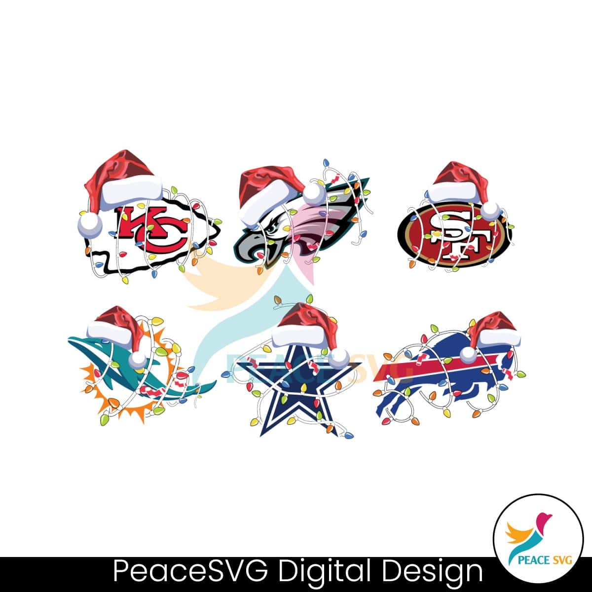 nfl-team-santa-hat-christmas-lights-svg