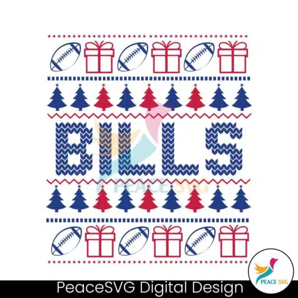 retro-bills-football-christmas-svg