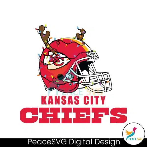 kansas-city-chiefs-helmet-deer-antlers-svg-digital-download