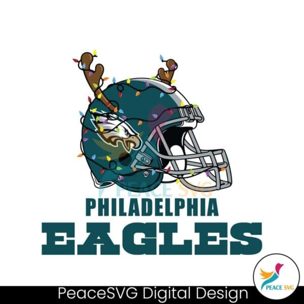 philadelphia-eagles-helmet-deer-antlers-svg-digital-download
