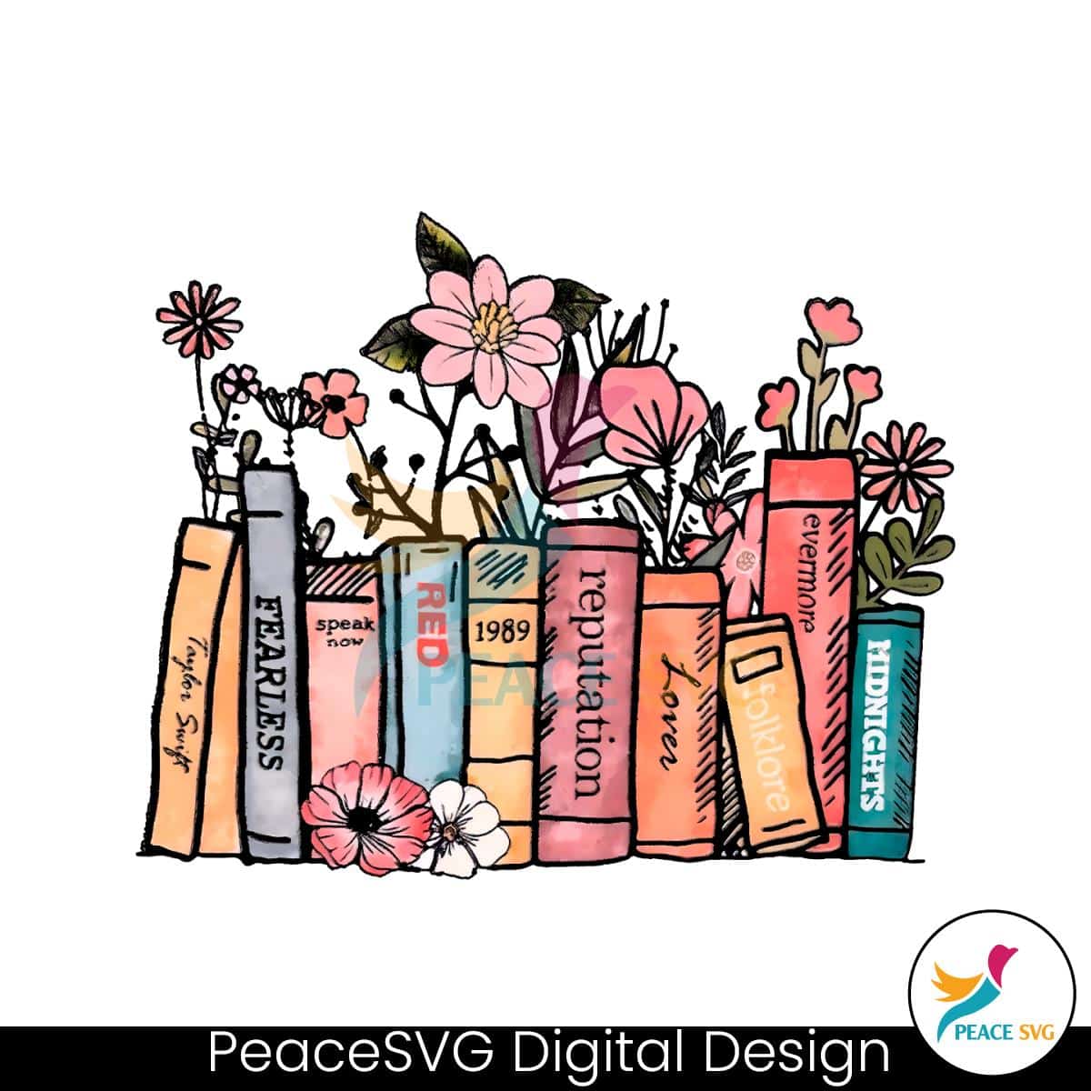 vintage-floral-taylor-swift-album-book-eras-tour-png