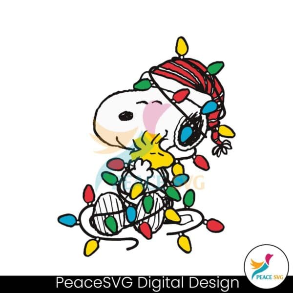 snoopy-and-woodstock-christmas-lights-svg-download