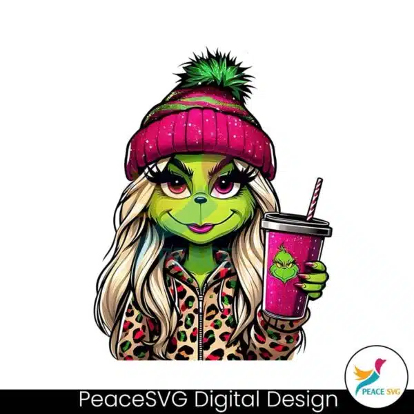 glitter-girl-grinch-cute-coffee-png