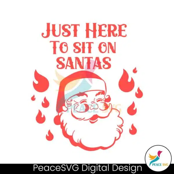 retro-just-here-to-sit-santa-svg-graphic-design-file