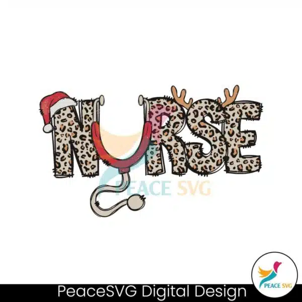 leopard-nurse-christmas-stethoscope-svg