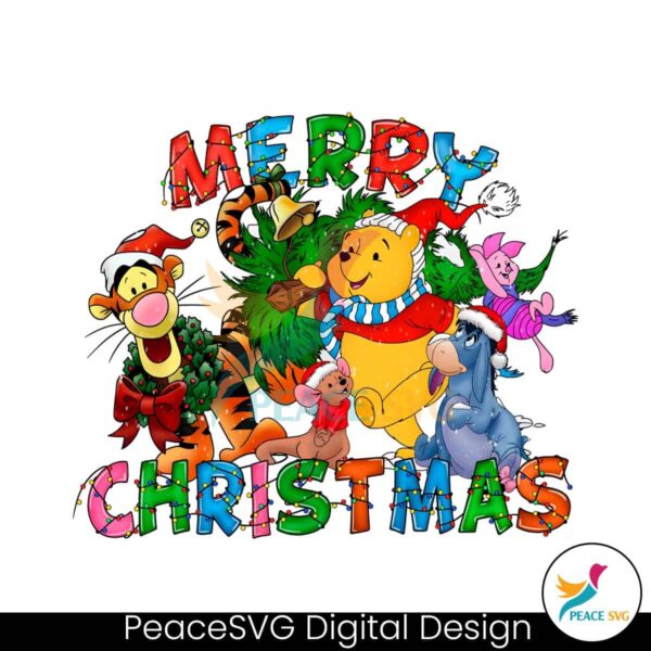 retro-merry-christmas-pooh-friends-png