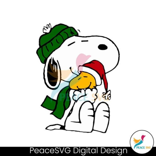 cute-snoopy-dog-woodstock-christmas-svg