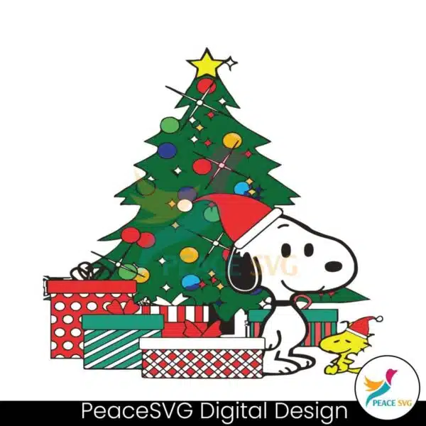 snoopy-tree-xmas-woodstock-svg