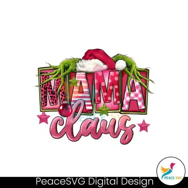 grinch-pink-christmas-mama-claus-png