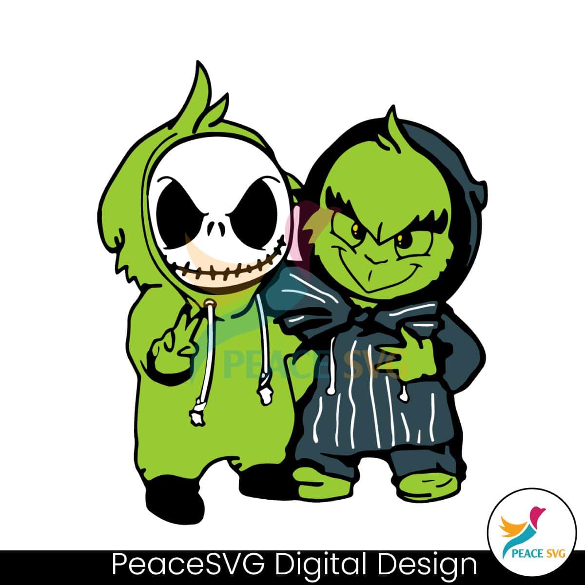 Horror Grinch And Jack Skellington SVG » PeaceSVG