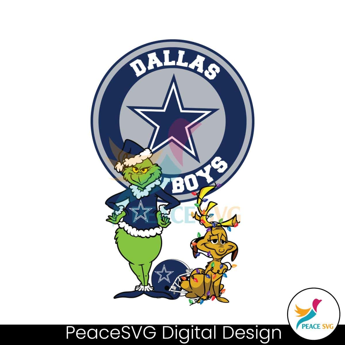 Grinch And Max Dallas Cowboys Svg Digital Download » PeaceSVG