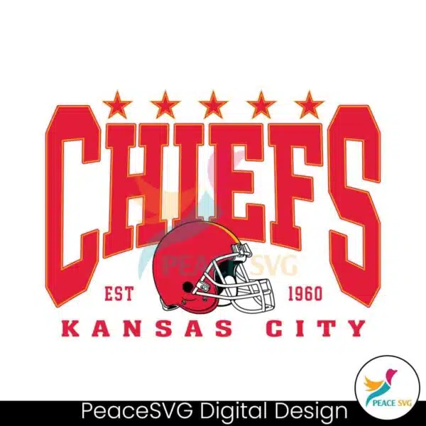 kansas-city-chiefs-1960-helmet-stars-svg-digital-download