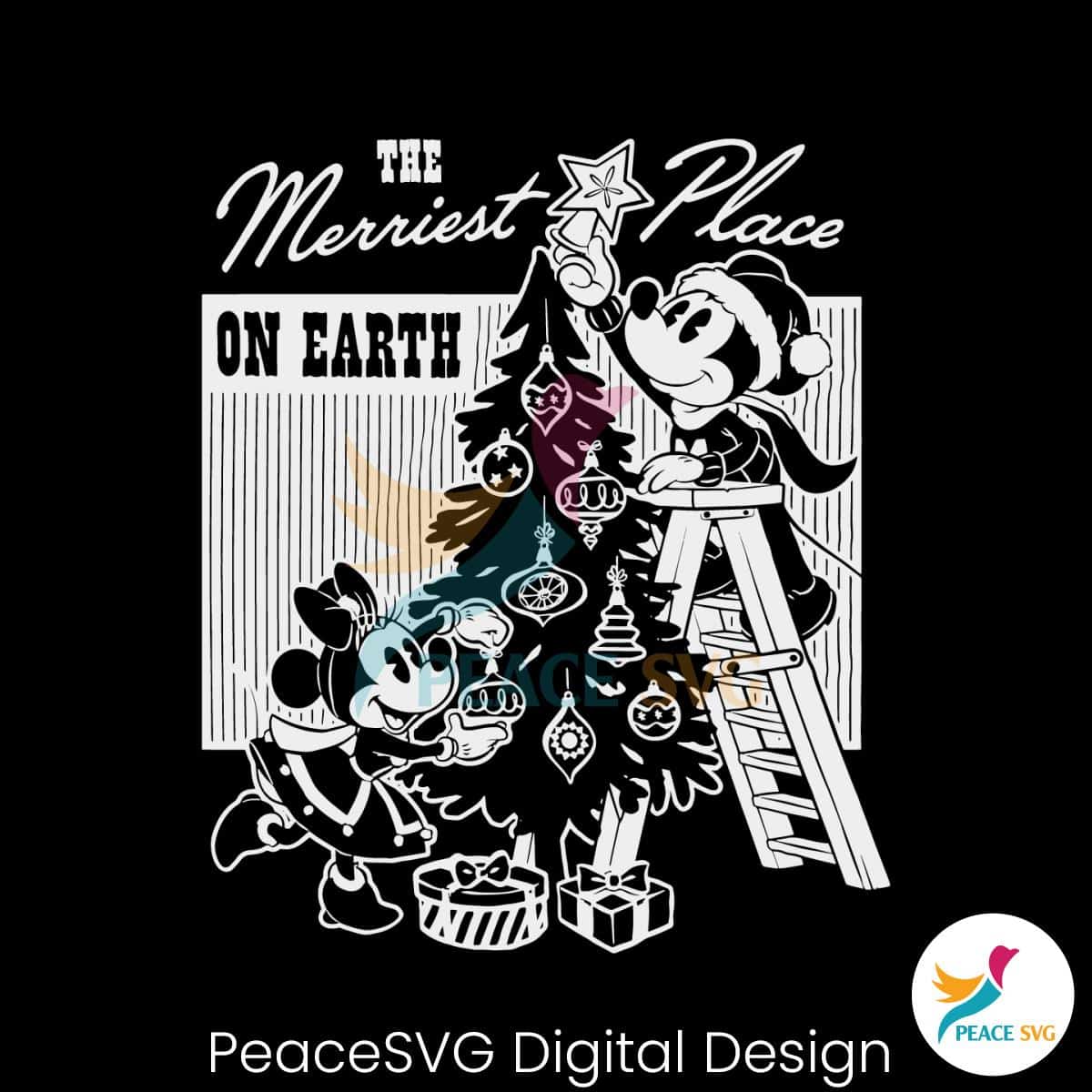 The Merriest Place On Earth Mickey Minnie SVG