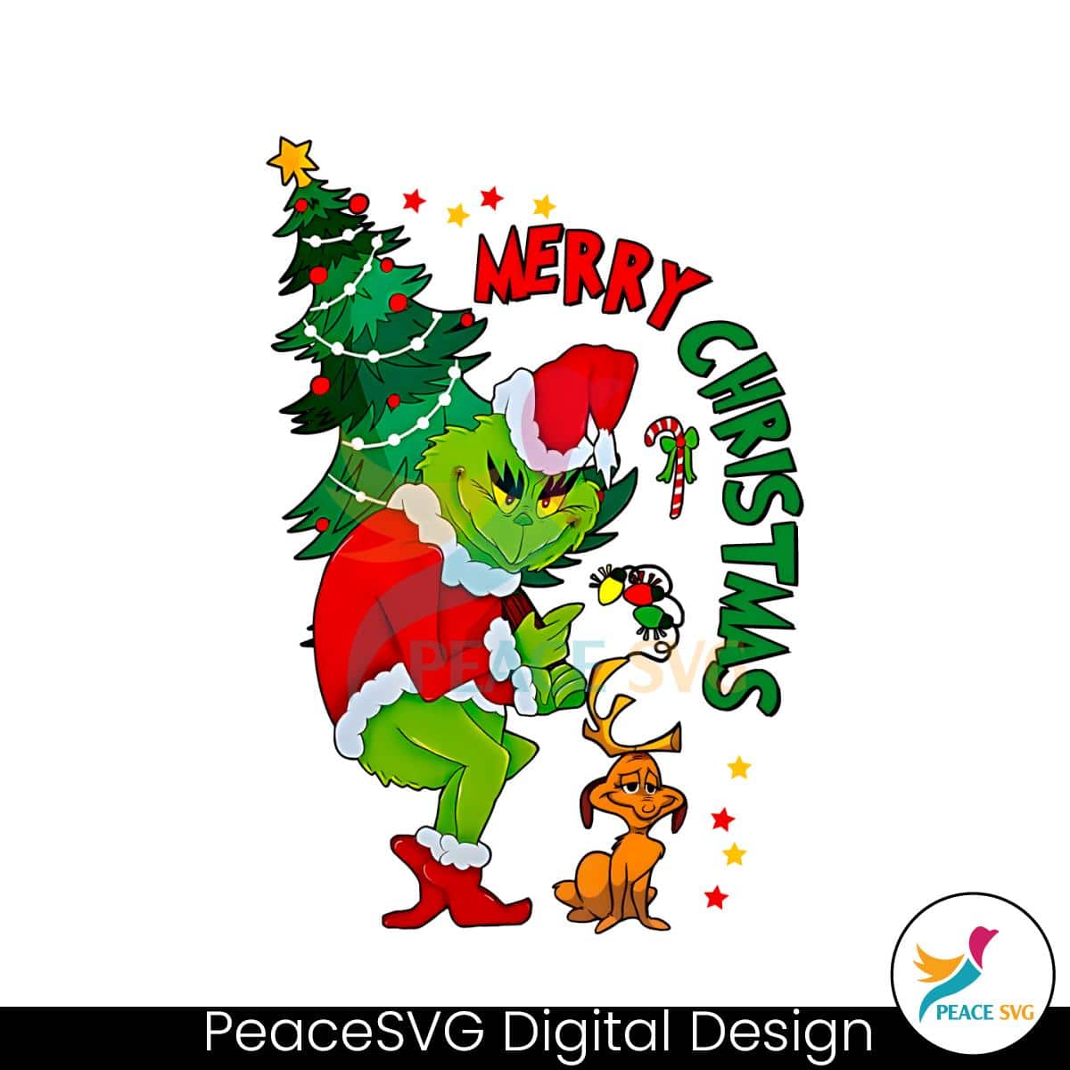 Snow Grinch Max Merry Christmas PNG