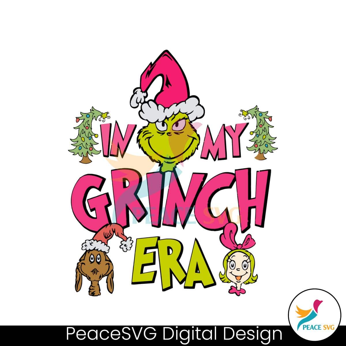 Retro In My Grinch Era Characters SVG » PeaceSVG