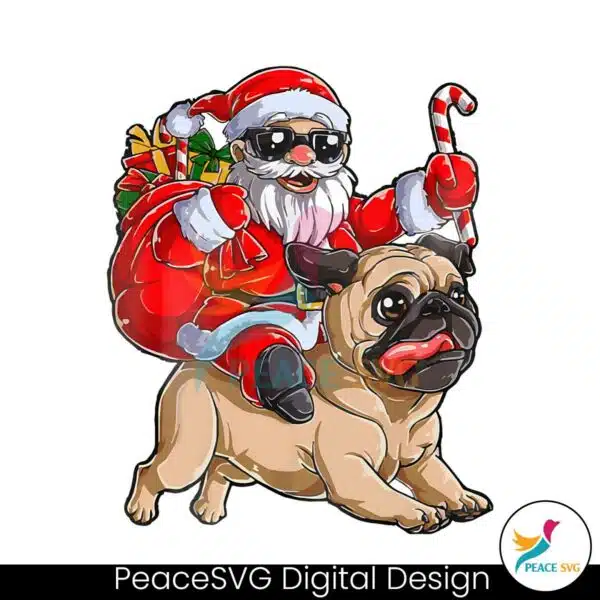 retro-santa-and-pug-christmas-png