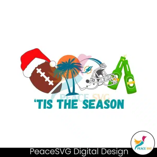 tis-the-season-miami-christmas-football-svg