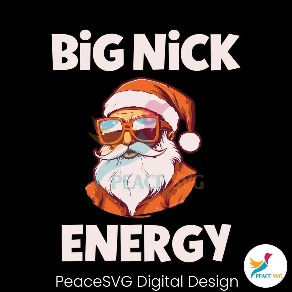 Retro Big Nick Energy Santa Claus Xmas SVG
