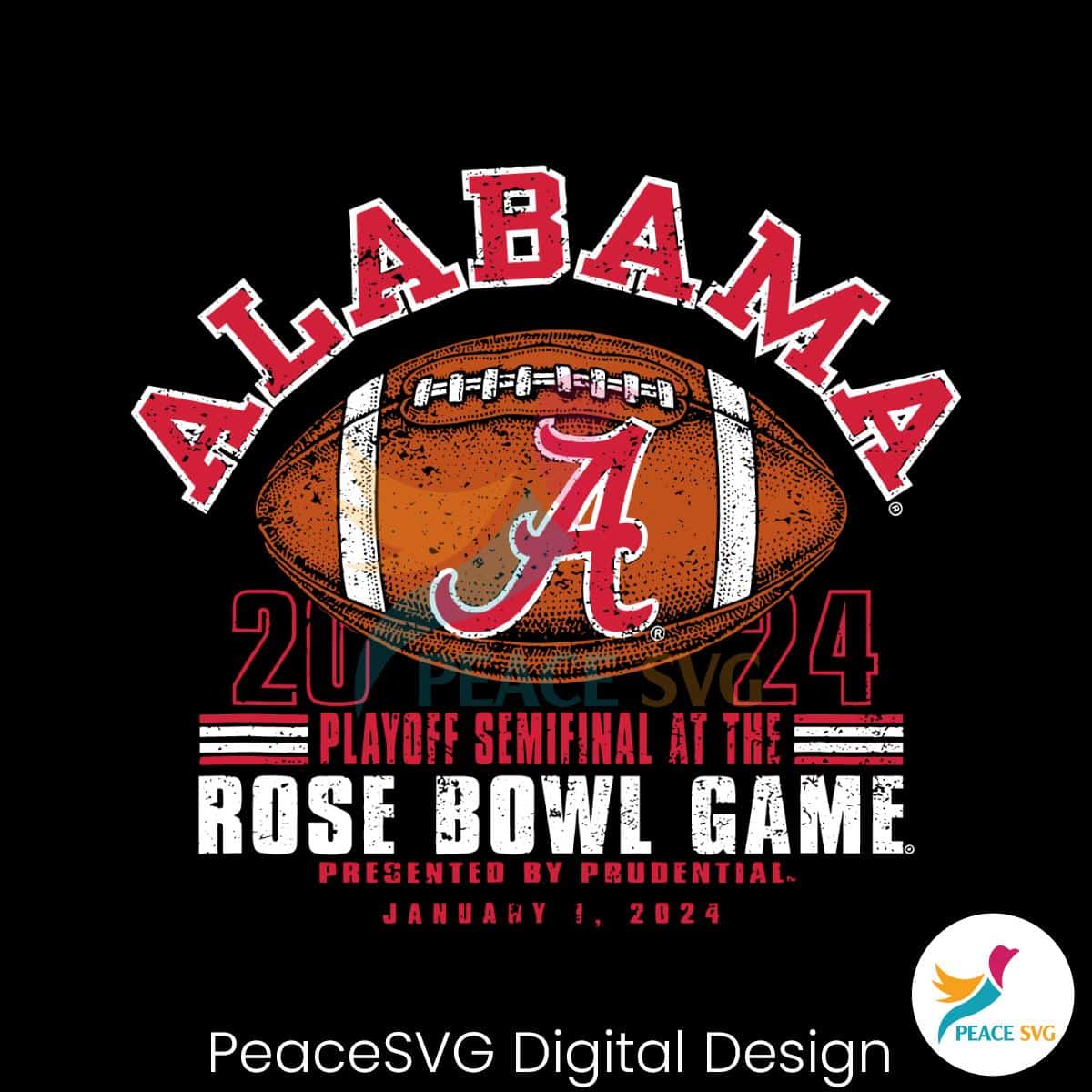 Alabama Crimson Tide Football Playoff Rose Bowl 2024 Svg » PeaceSVG