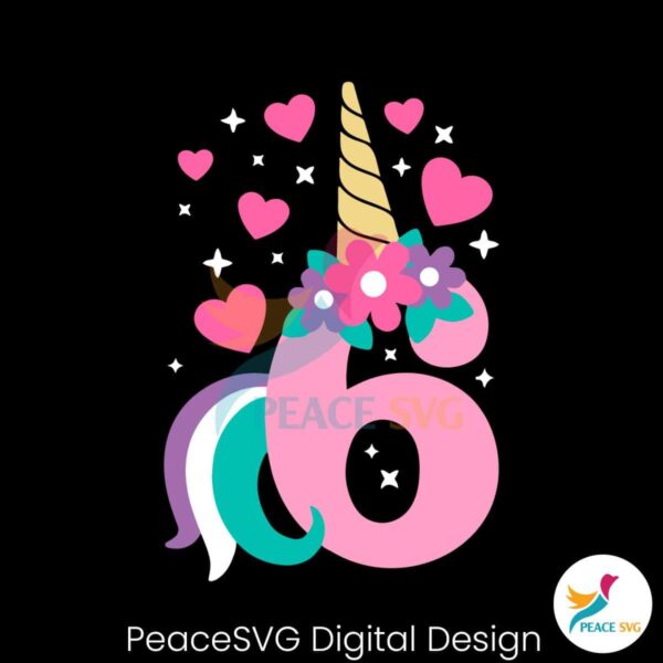 cute-sixth-birthday-unicorn-svg
