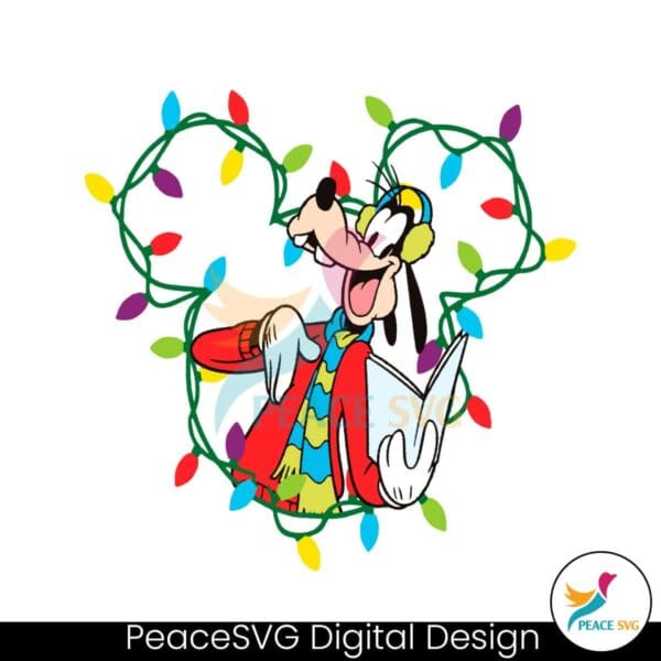 goofy-christmas-lights-mickey-head-svg