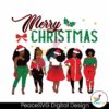 merry-christmas-afro-messy-bun-black-girl-svg