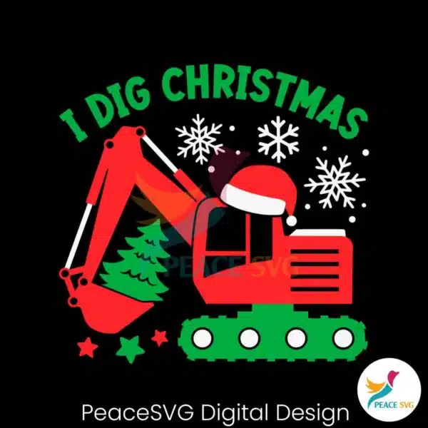 fuuny-i-dig-christmas-excavator-svg