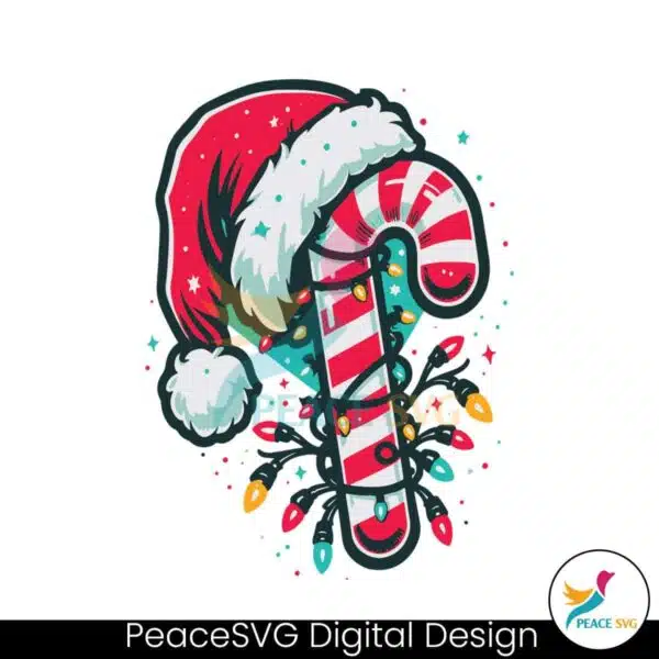 retro-candy-cane-christmas-lights-svg