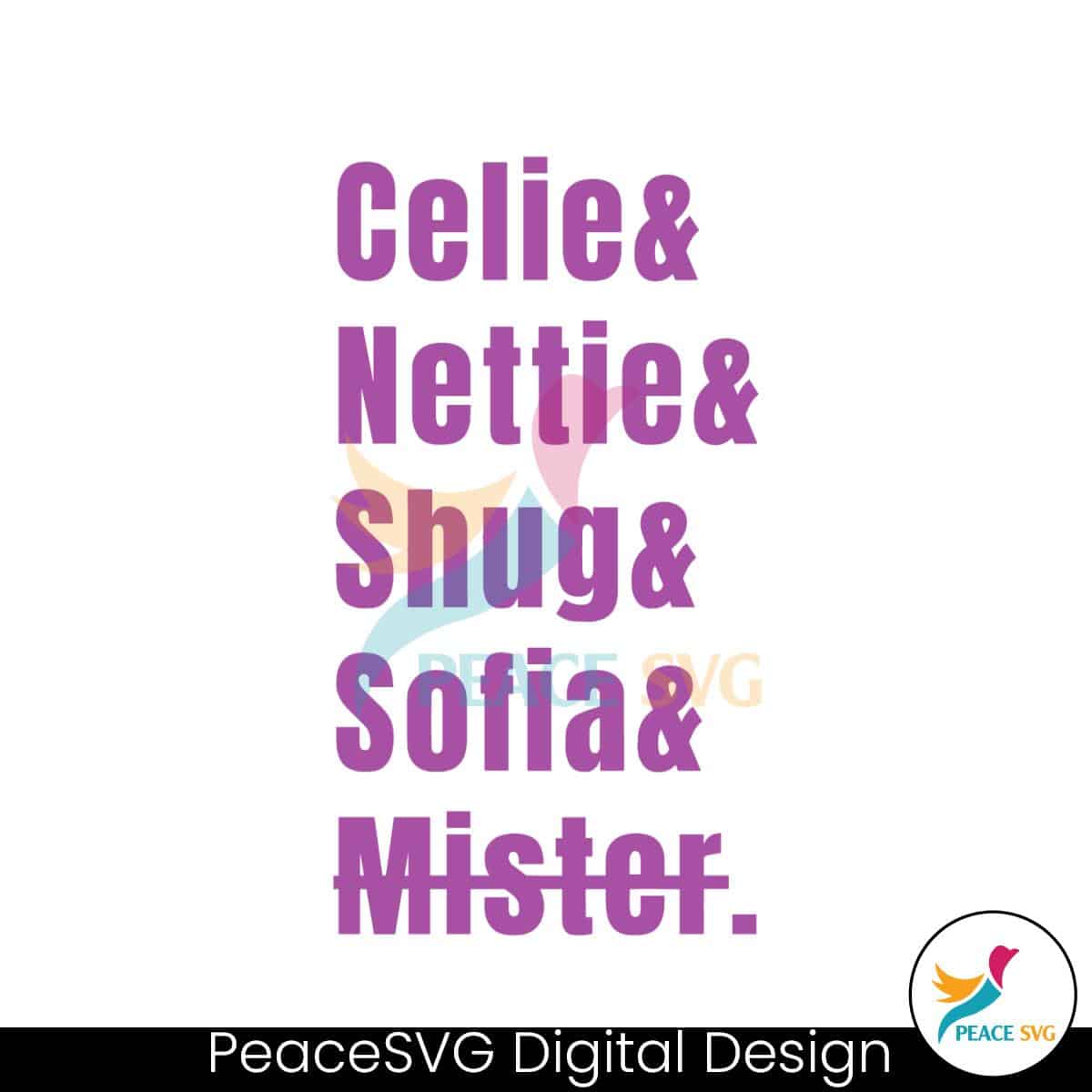 celie-nettie-shug-sofia-mister-the-color-purple-svg