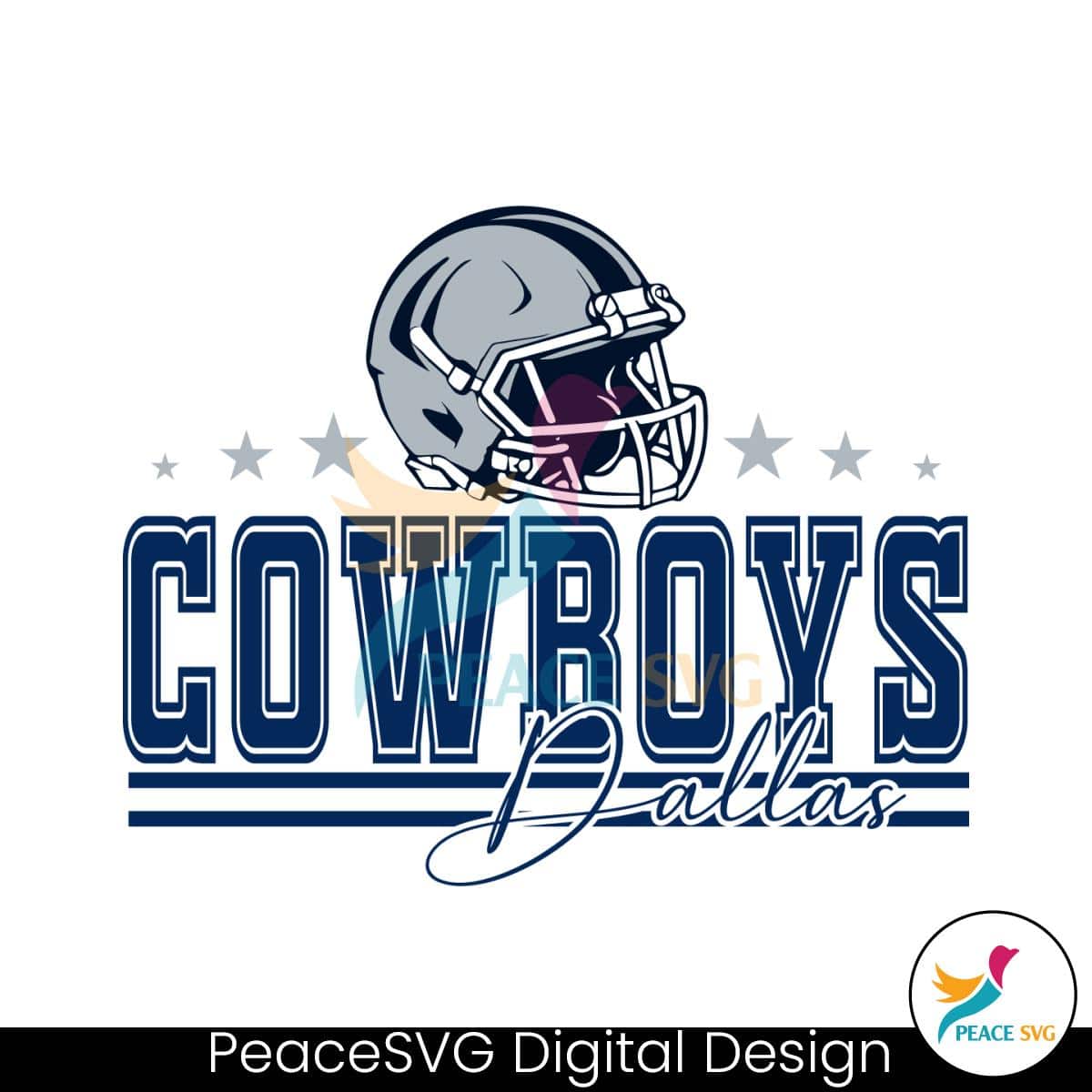 Dallas Cowboys Helmet Star SVG Digital Download » PeaceSVG