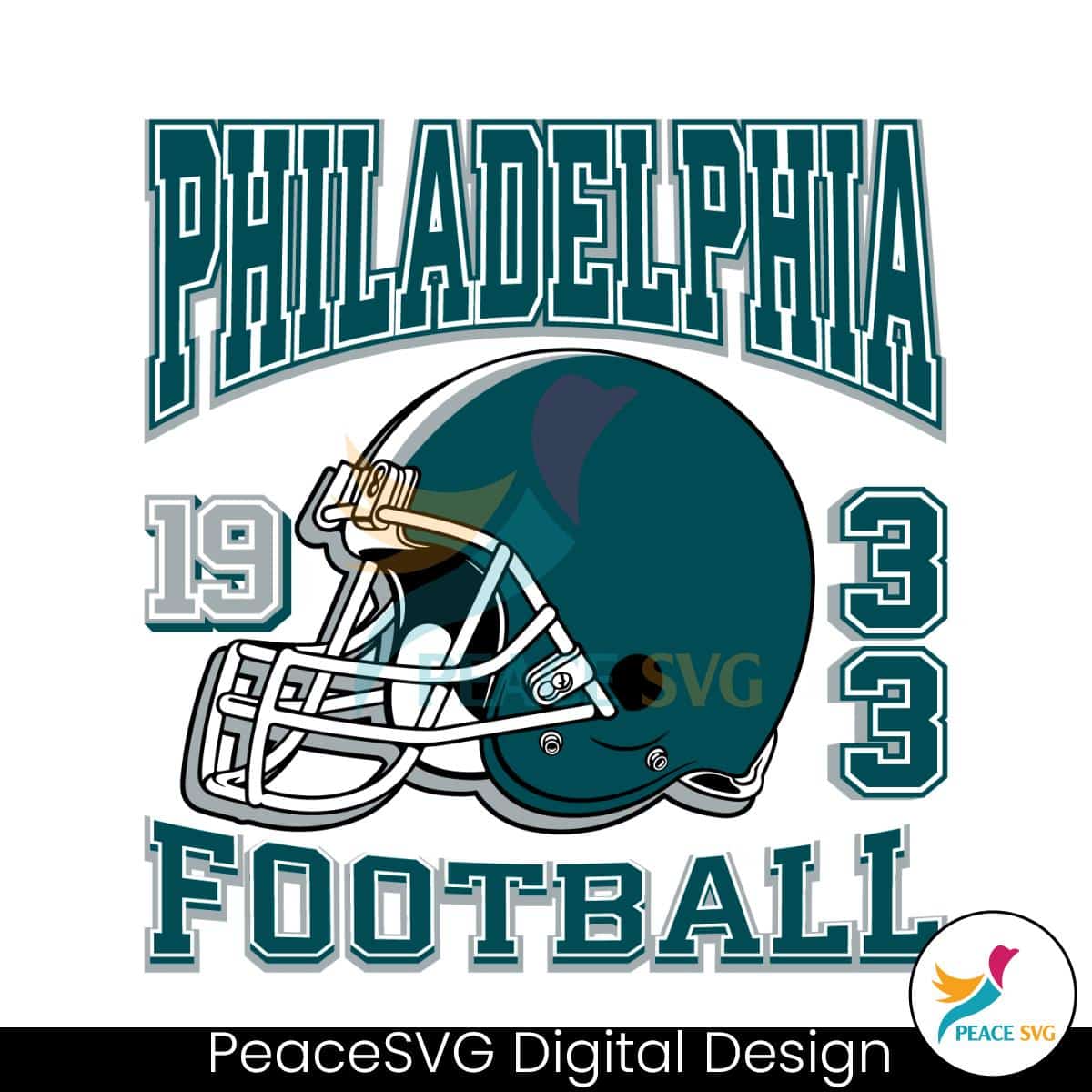 Vintage Philadelphia Eagles 1933 Football Helmet SVG Digital Download ...