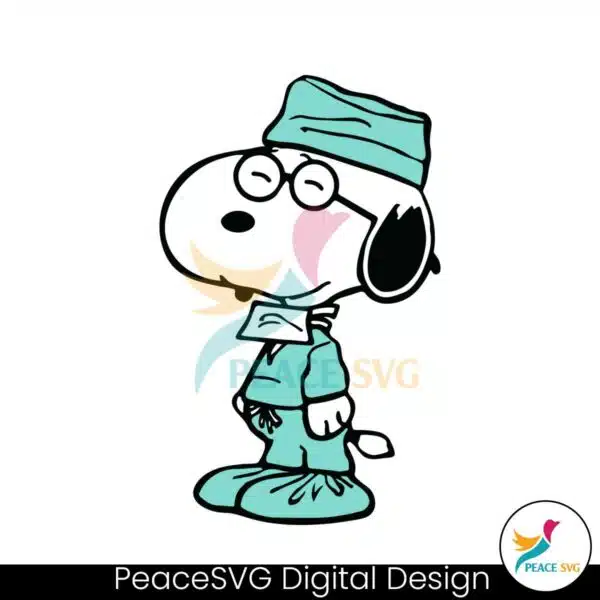 retro-peanuts-snoopy-nurse-svg