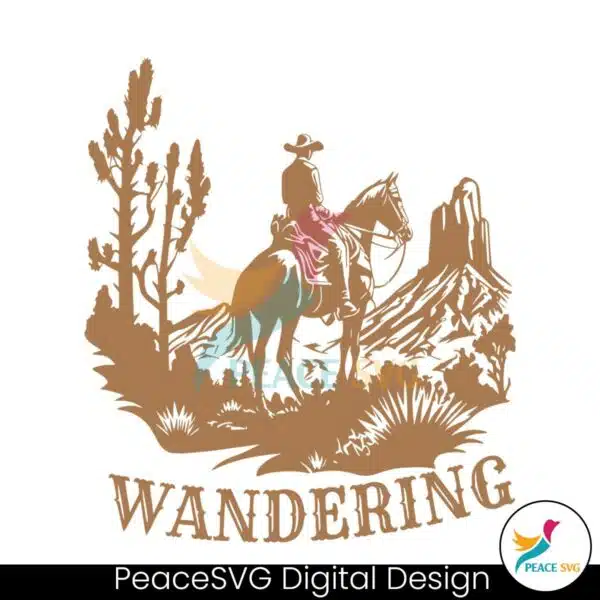 wandering-cowboy-in-the-desert-svg