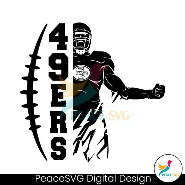49ers-football-player-svg-digital-download