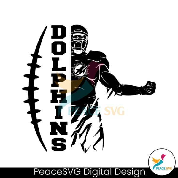 dolphins-football-player-svg-digital-download