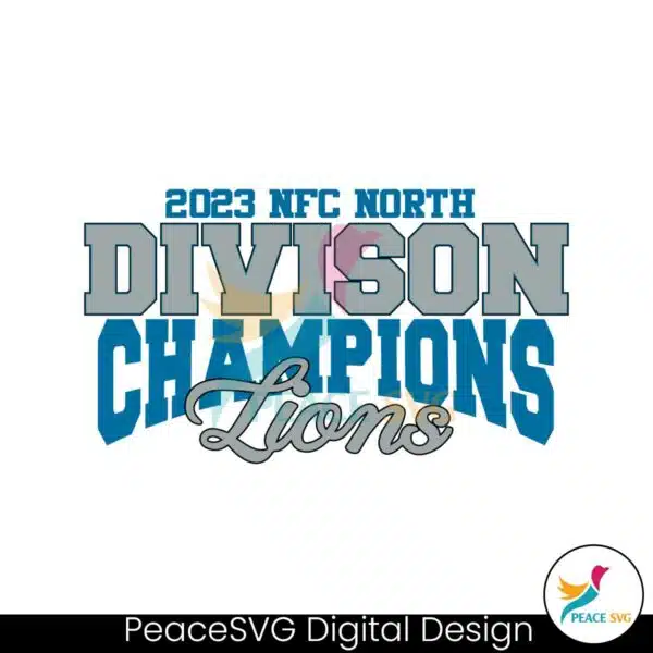 2023-nfc-north-division-champions-lions-svg