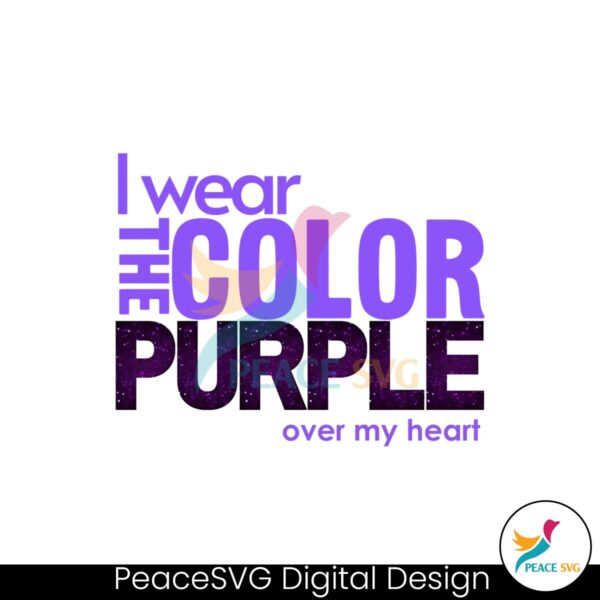 i-wear-the-color-purple-over-my-heart-png