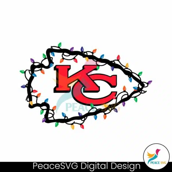 kansas-city-chiefs-logo-christmas-light-svg-digital-download