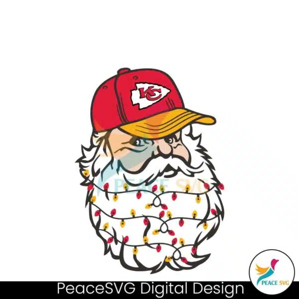 santa-kansas-city-football-christmas-lights-svg