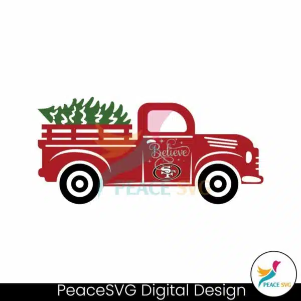 christmas-tree-truck-believe-san-francisco-49ers-svg