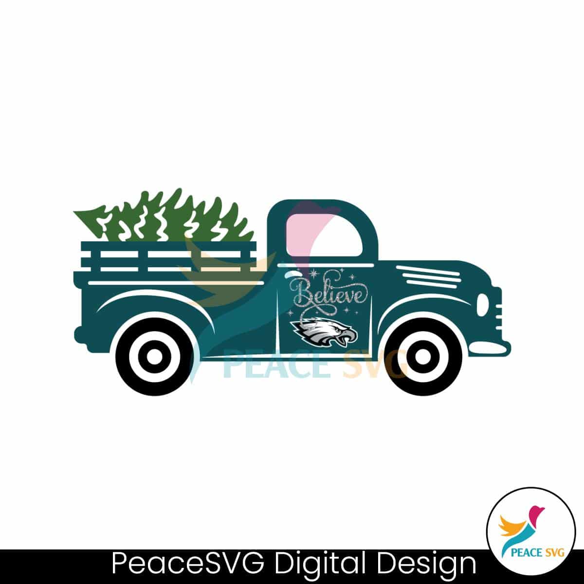 christmas-tree-truck-believe-philadelphia-eagles-svg