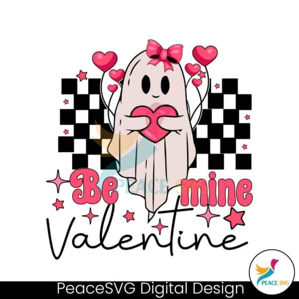 be-mine-valentine-funny-ghost-svg