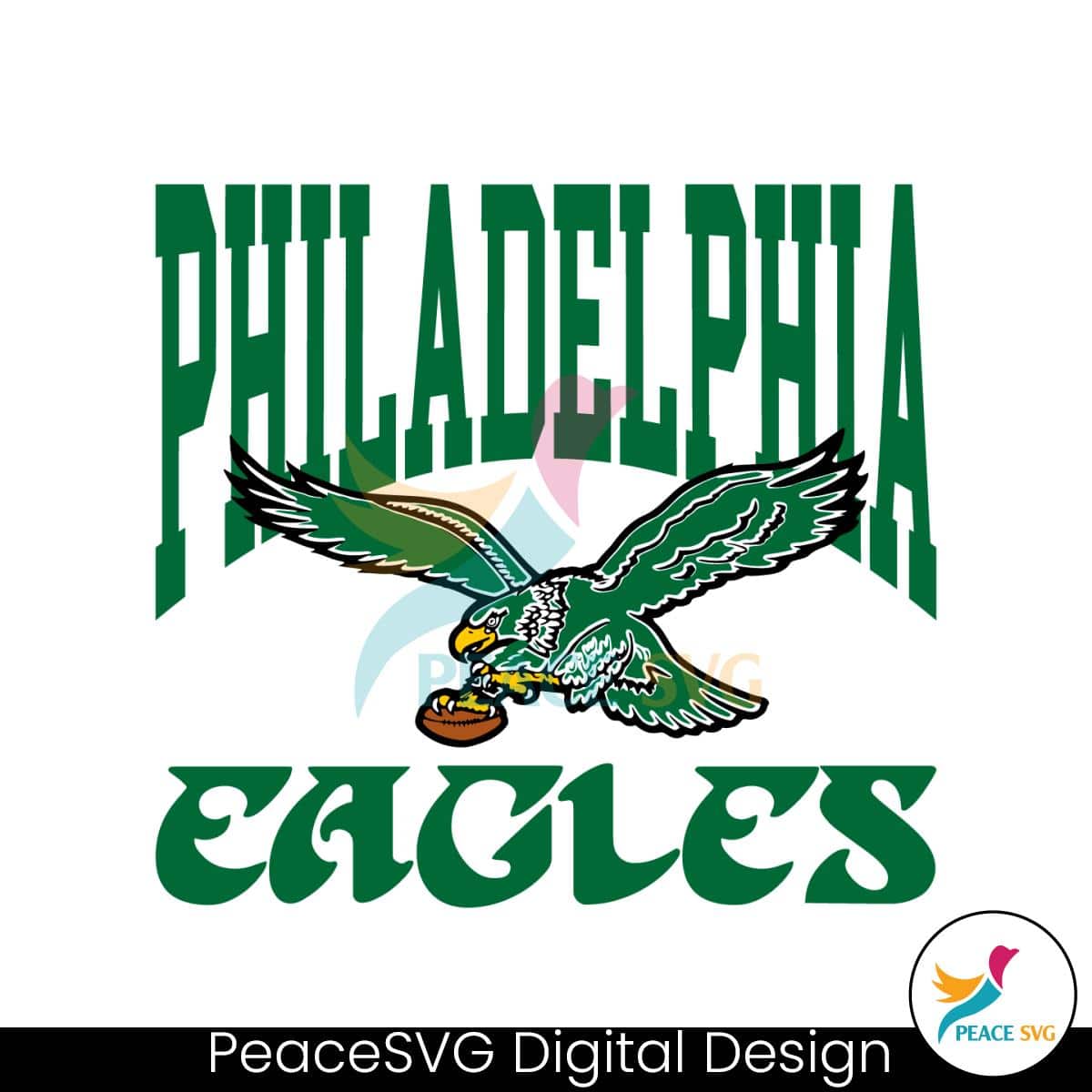 Vintage Philadelphia Eagles Football SVG Digital Download » PeaceSVG