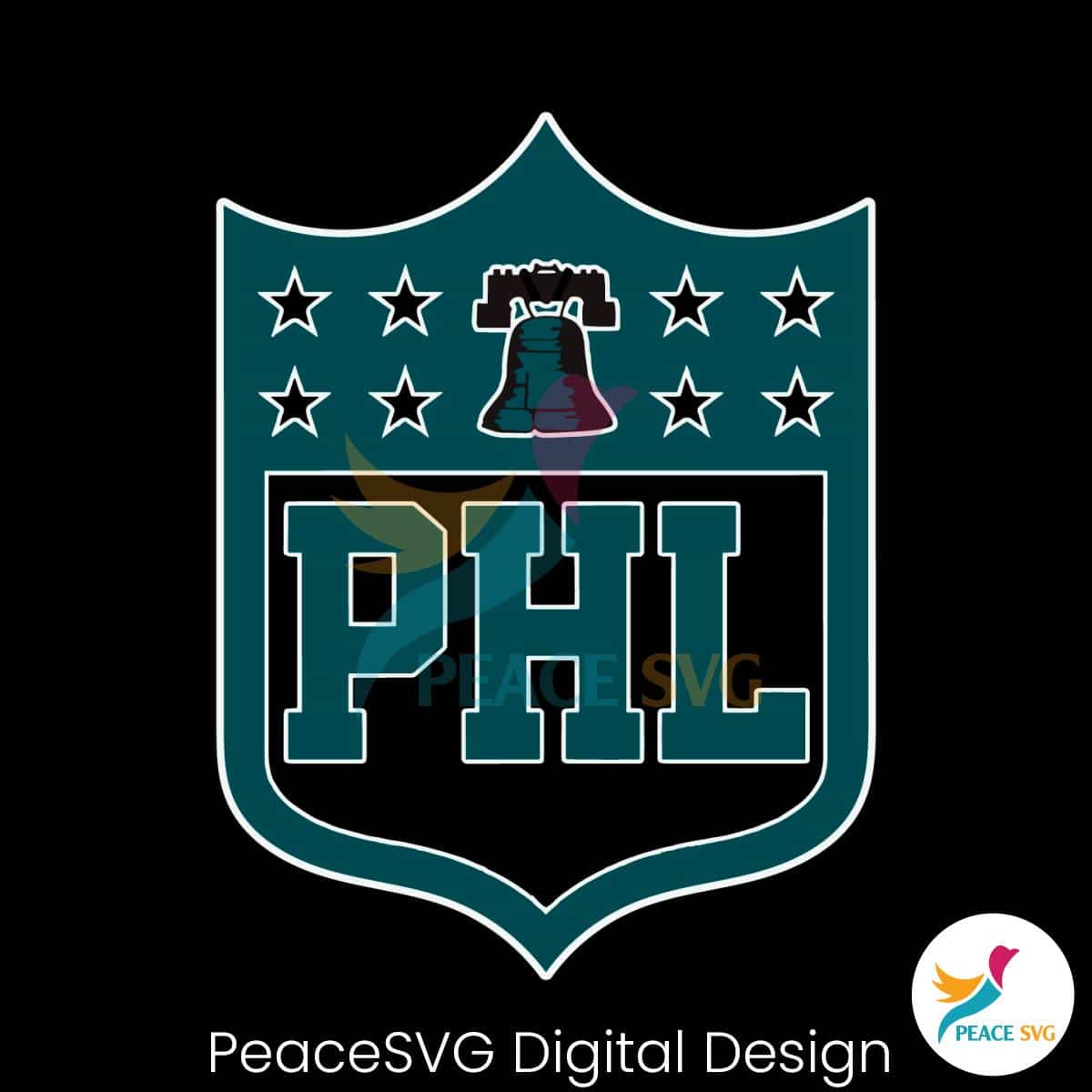 PHL Philadelphia Football NFL Logo SVG » PeaceSVG