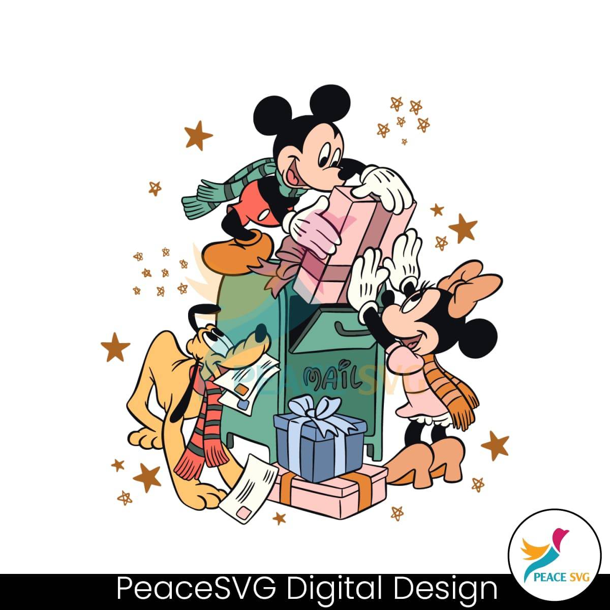 mickey-minnie-pluto-mail-box-svg