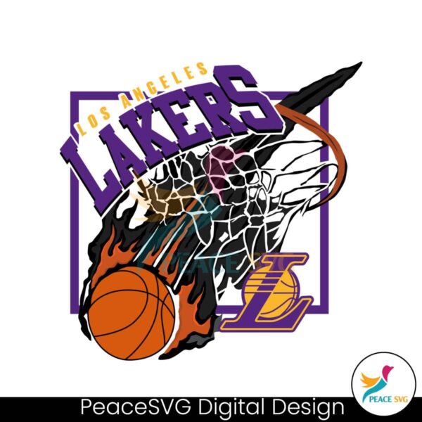 los-angeles-lakers-basketball-svg